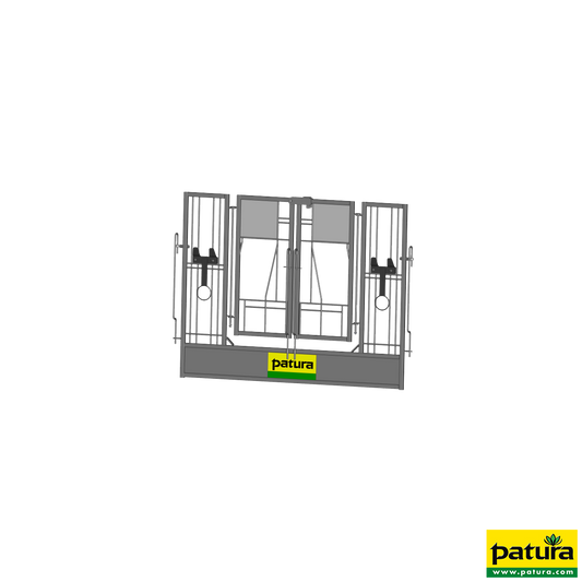 Tür geteilt mit Riegel für Paarhaltung PATURA Kälberbox 1,54 m