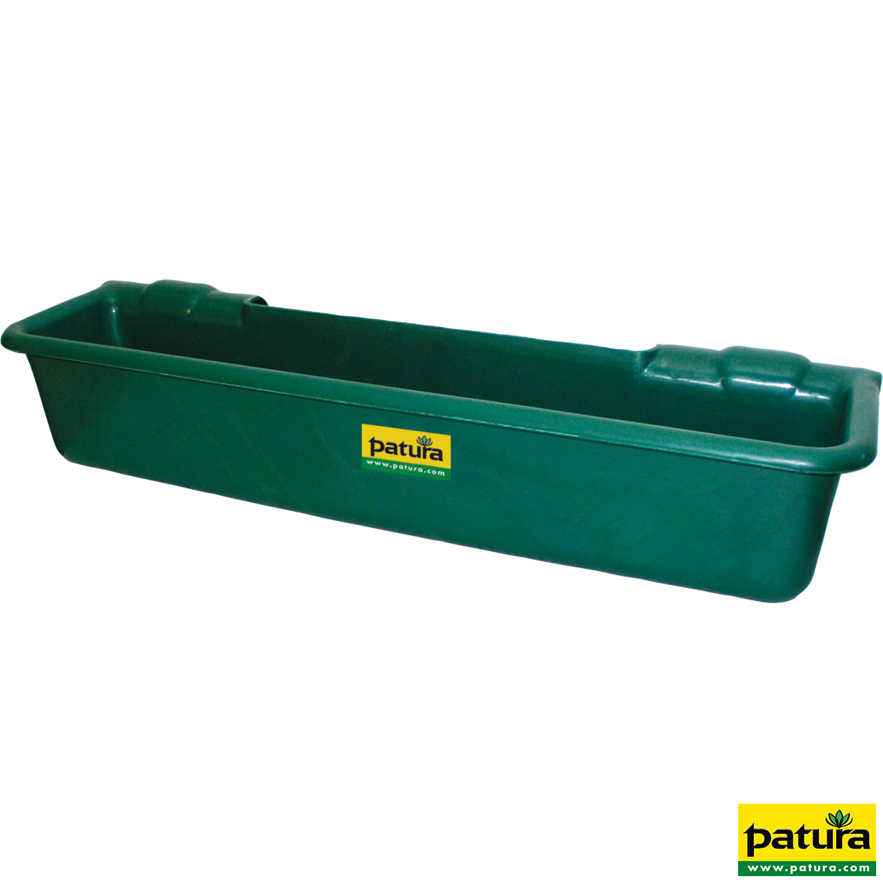 Kunststoff-Langtrog, 50 Liter, grün zum Einhängen in Rohre bis 2"