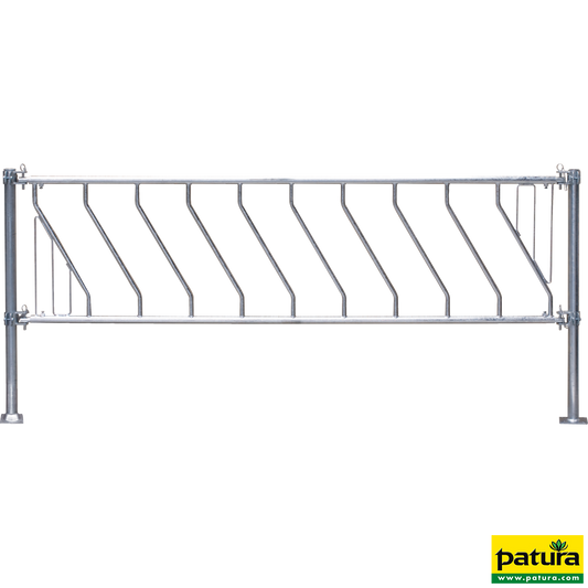 Schrägfressgitter für Kälber, 2,5 m, 7 Plätze