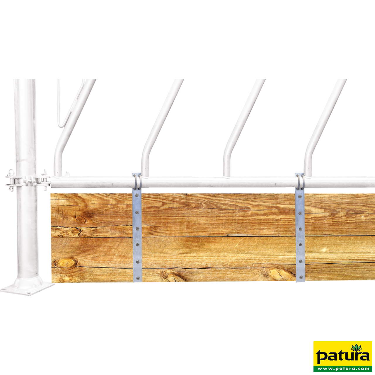 Barrenwandhalter für 2" Rohr (60,3 mm) für Holzbohlen