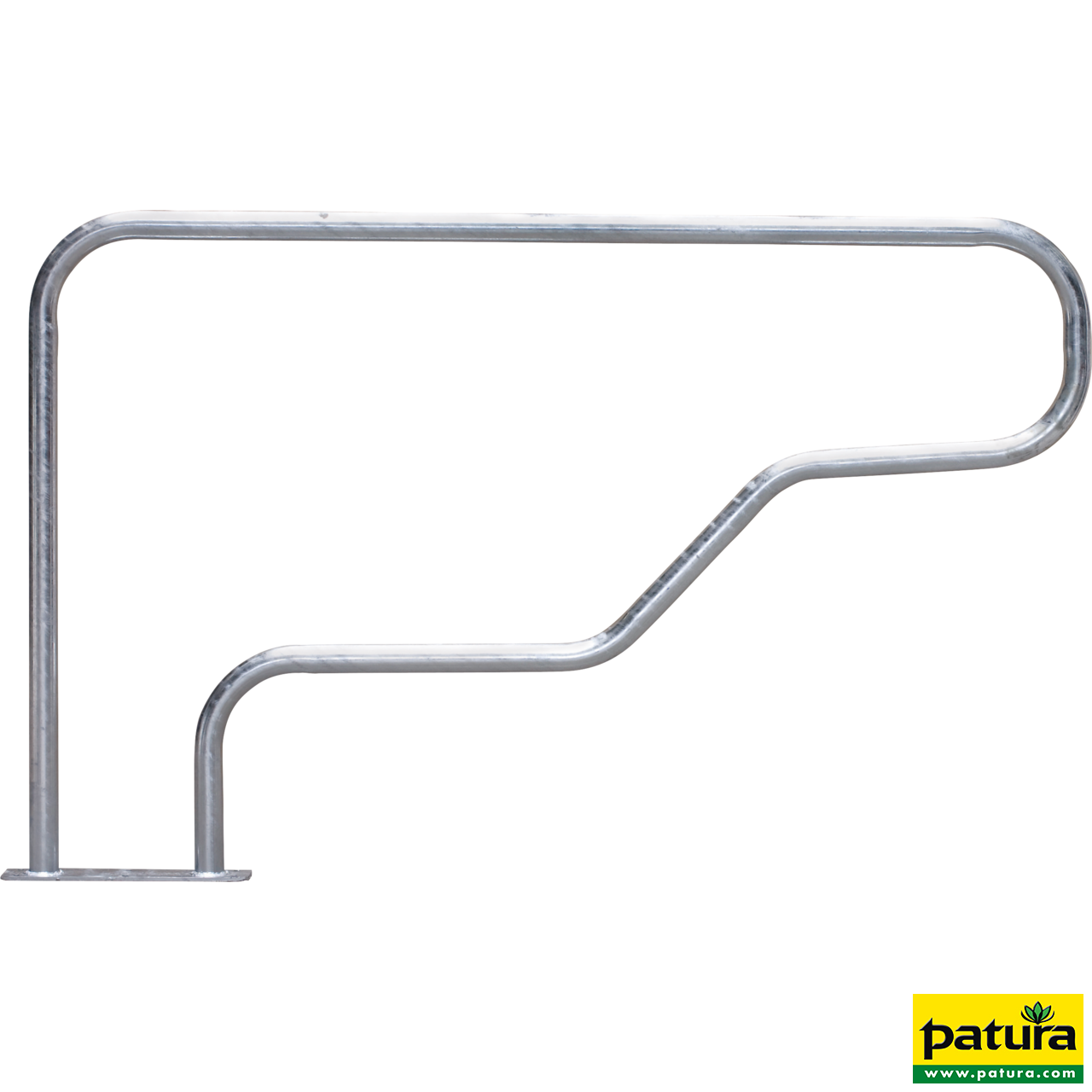 Liegeboxenbügel Classic, d=60,3 mm mit Bodenplatte, L=2,05 m, H=1,25 m