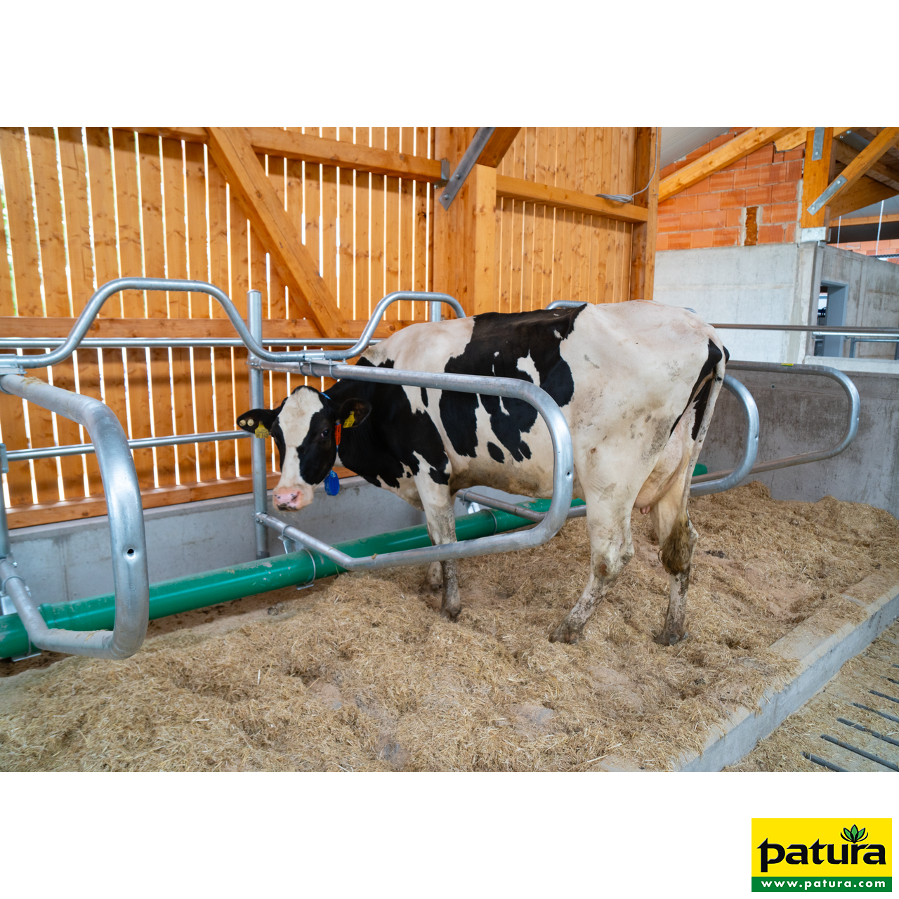 Gewelltes Nackenrohr, 2 Plätze für Liegeboxenbreite 1,15 m