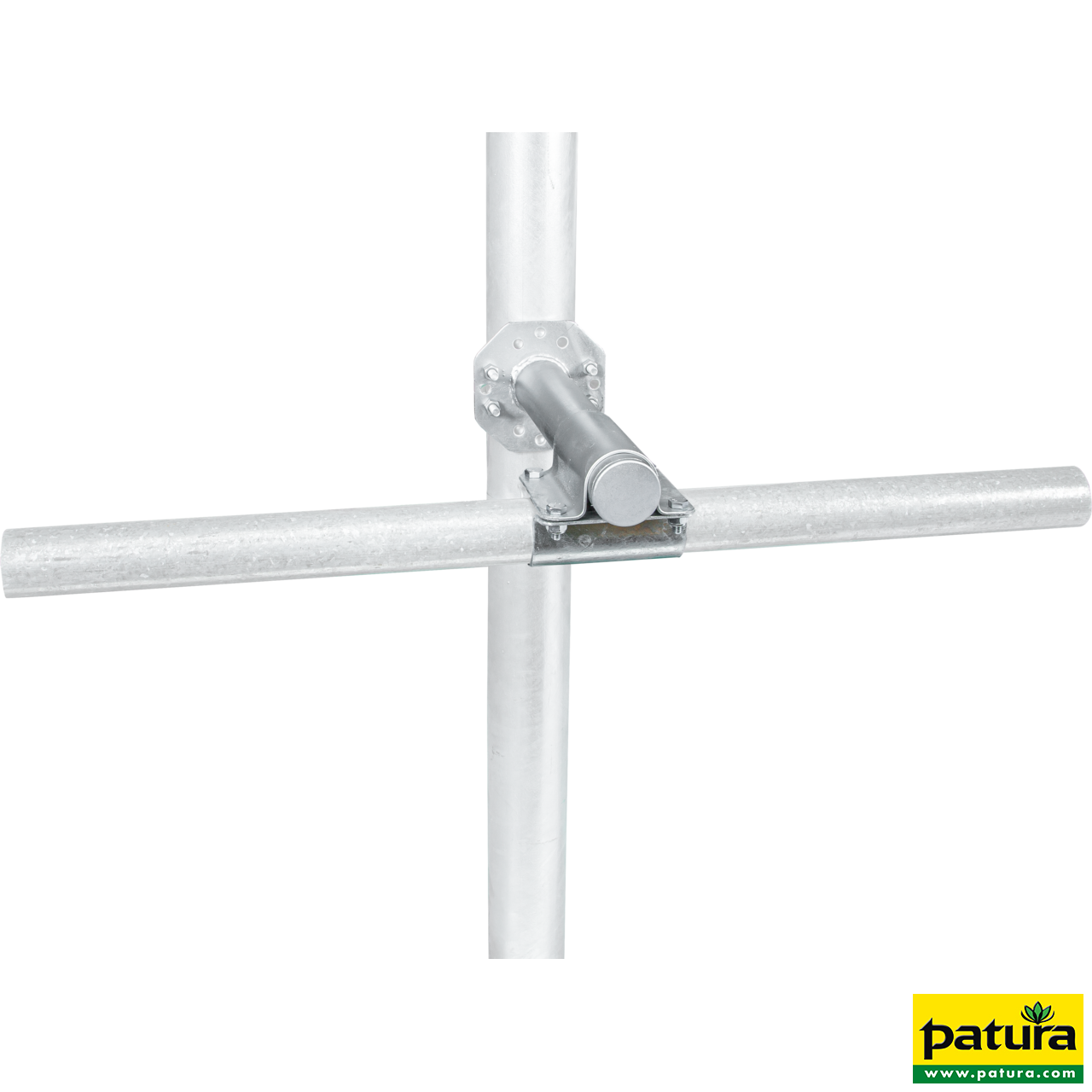 Abstandhalter für Nackenrohr an Pfosten mit d=102 mm, inkl. 2 Bügelschrauben