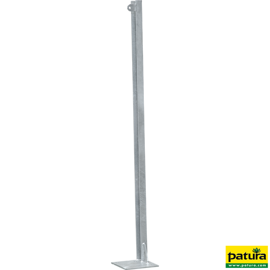 U-Profil für Holzbohlen, L= 1,20 m, Bodenplatte rechts 200x200x8 mm, vz