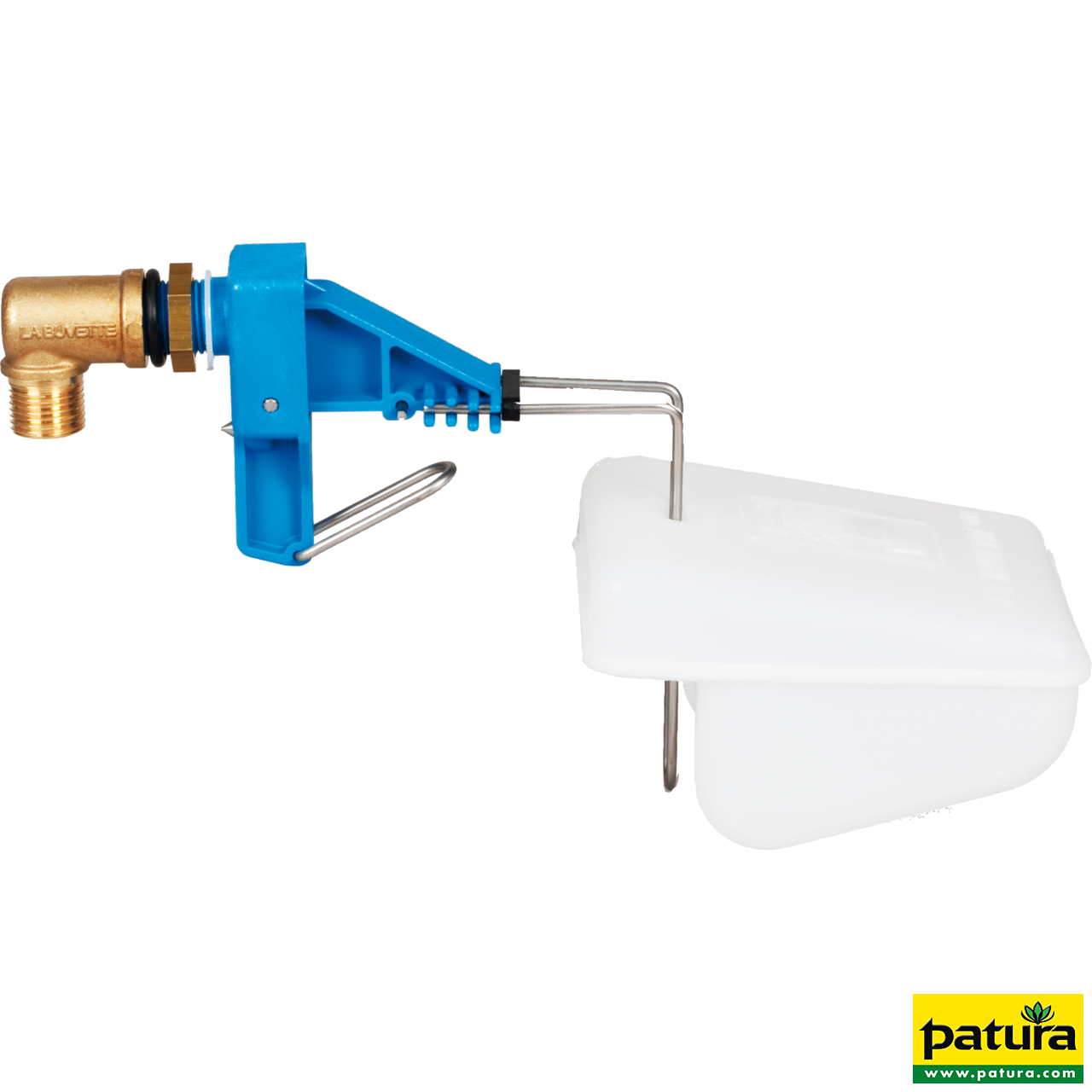 Niederdruckventil (blau) mit Schwimmer, Anschluß 1/2" oder 3/4" (inkl. Adapter)
