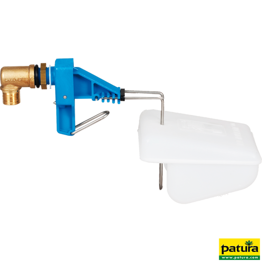 Niederdruckventil (blau) mit Schwimmer, Anschluß 1/2" oder 3/4" (inkl. Adapter)