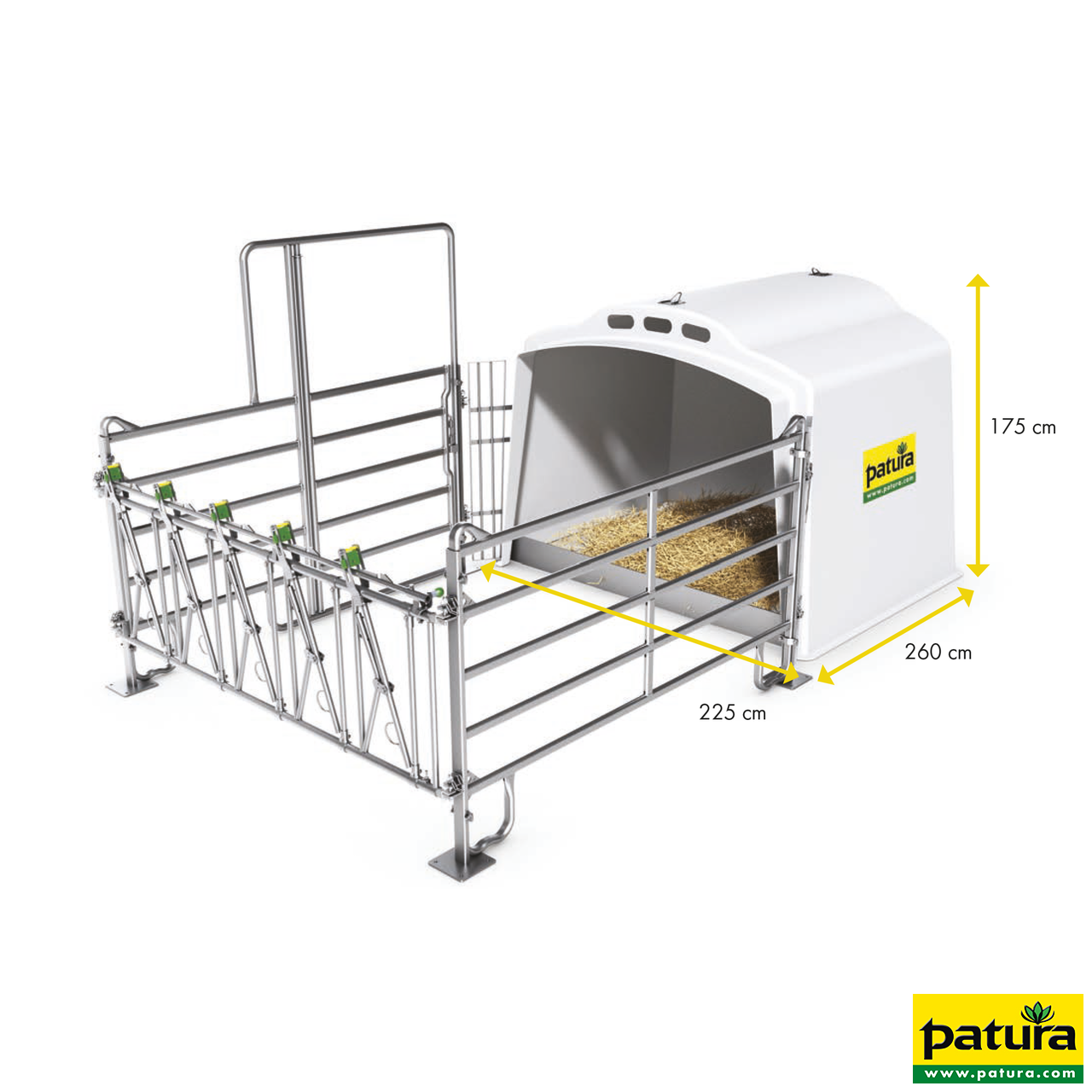 Kälberhütte XL mit Profi-Umzäunung