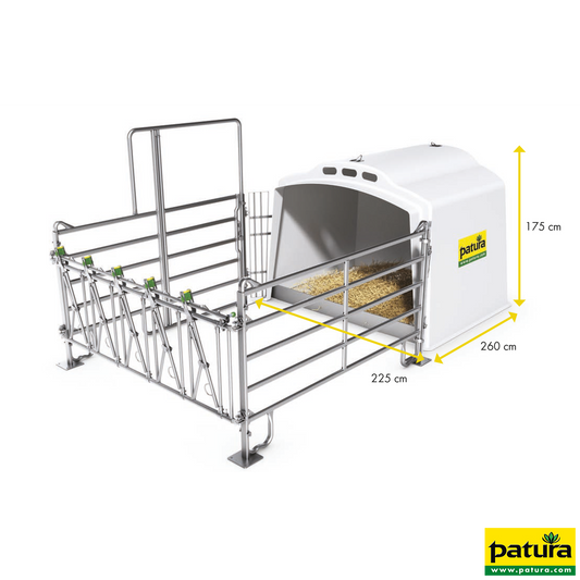 Kälberhütte XL mit Profi-Umzäunung