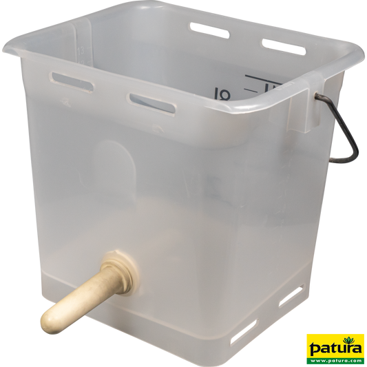 Nuckel-Tränkeeimer 13 l transparent kpl. mit Sauger, hart und