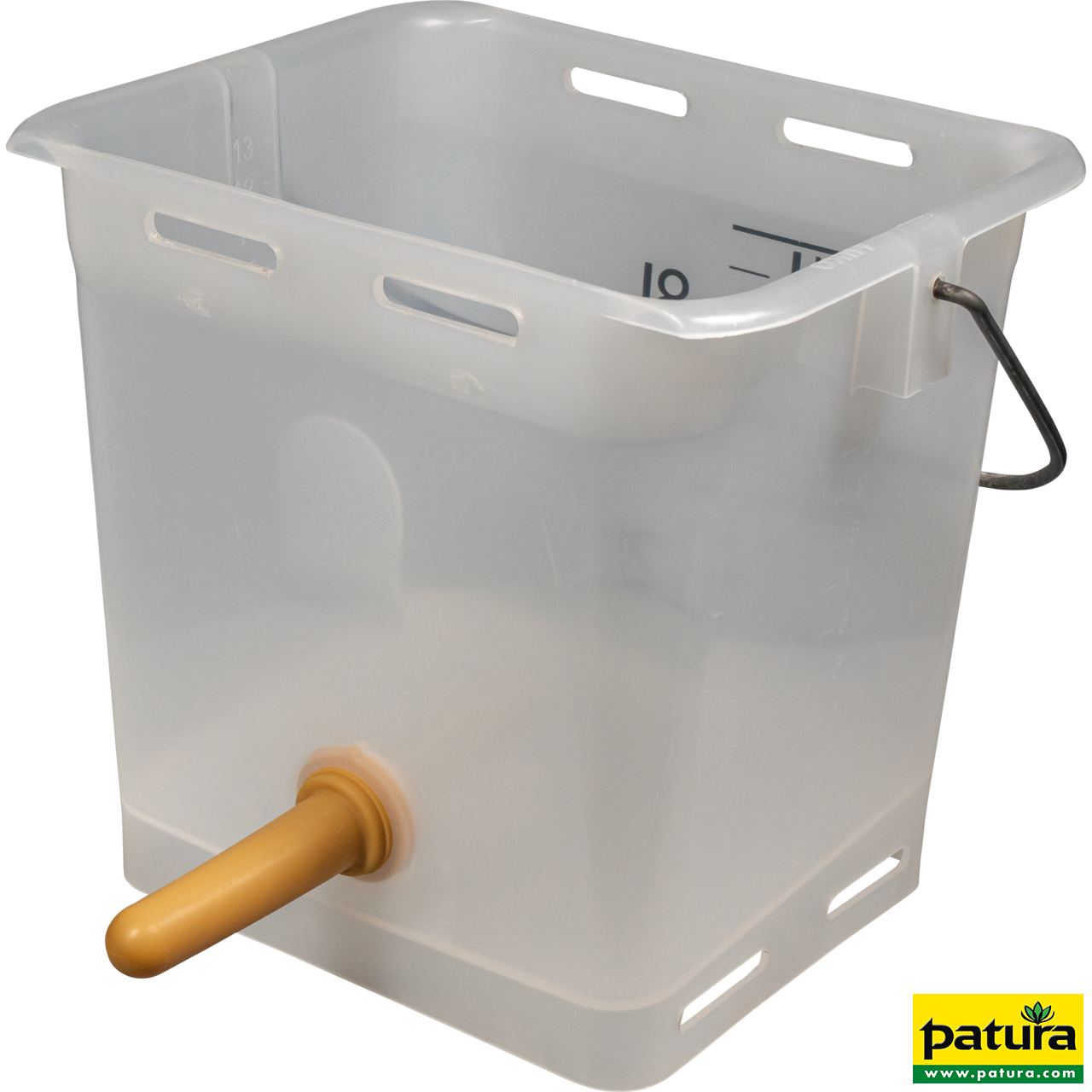 Nuckel-Tränkeeimer 13 l, transparent kpl. mit Sauger weich und