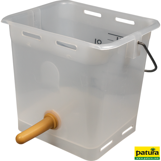 Nuckel-Tränkeeimer 13 l, transparent kpl. mit Sauger weich und