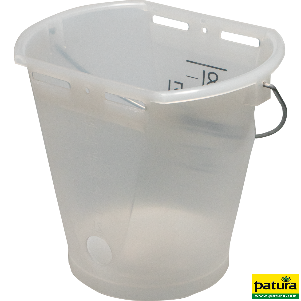 Nuckel-Tränkeeimer 9l transparent ohne Sauger und ohne Ventil