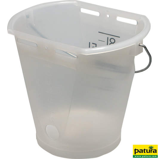 Nuckel-Tränkeeimer 9l transparent ohne Sauger und ohne Ventil