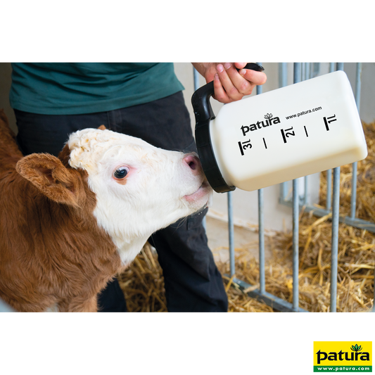 Kälber-Tränkeflasche Profi 3 Liter inkl. Sauger weich und 1-Click-Ventil