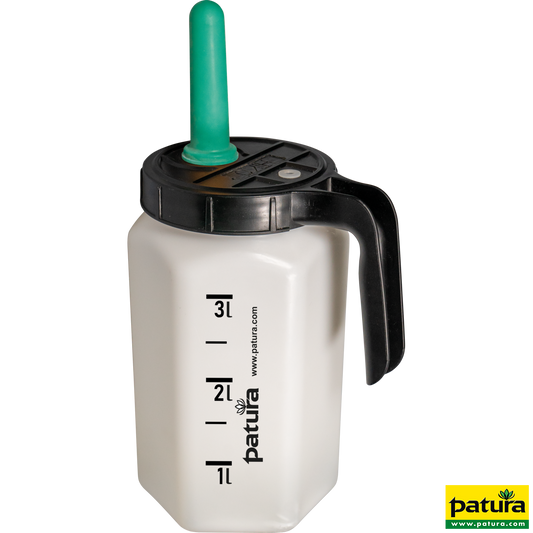 Kälber-Tränkeflasche Profi 3 Liter inkl. Sauger weich und 1-Click-Ventil