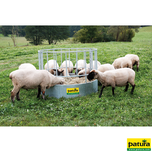 Rundraufe für Schafe, 20 Plätze verzinkt, 2-teilig