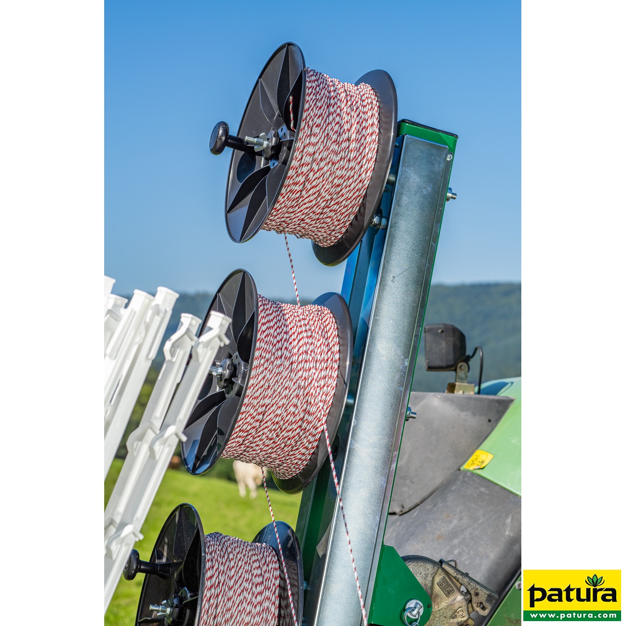 Tornado Master 5.0 Weidezaunmaschine für bis zu 5-reihige Zäune mit 3-Punkt