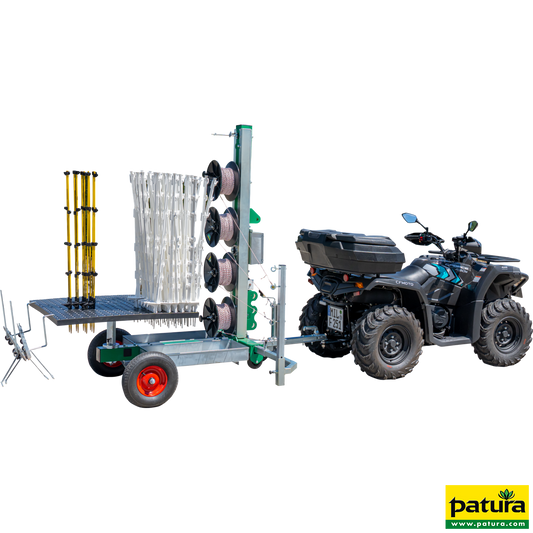 Tornado Master 5.0 ATV Weidezaunmaschine für bis zu 5-reihige Zäune mit Fahrwerk