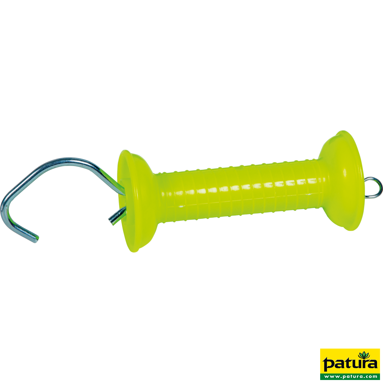 Torgriff mit Zugfeder und Haken neon gelb