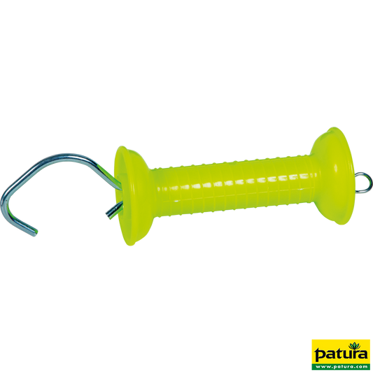 Torgriff mit Zugfeder und Haken neon gelb