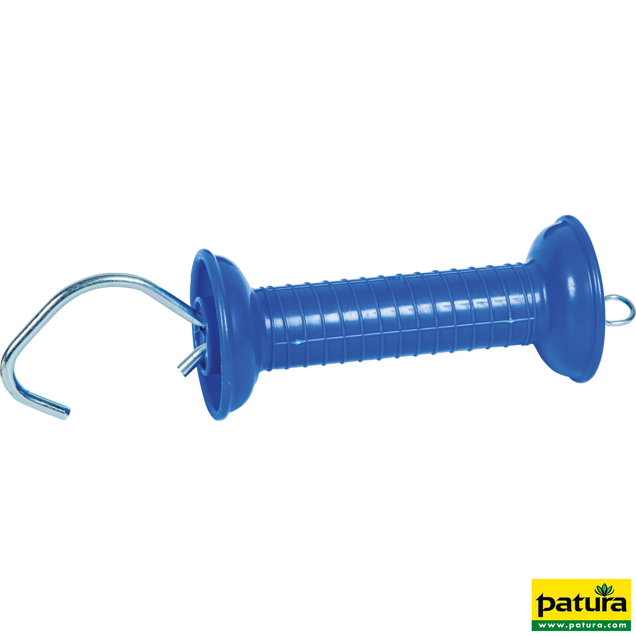 Torgriff mit Zugfeder und Haken blau