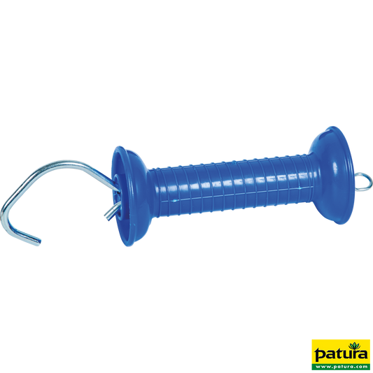 Torgriff mit Zugfeder und Haken blau