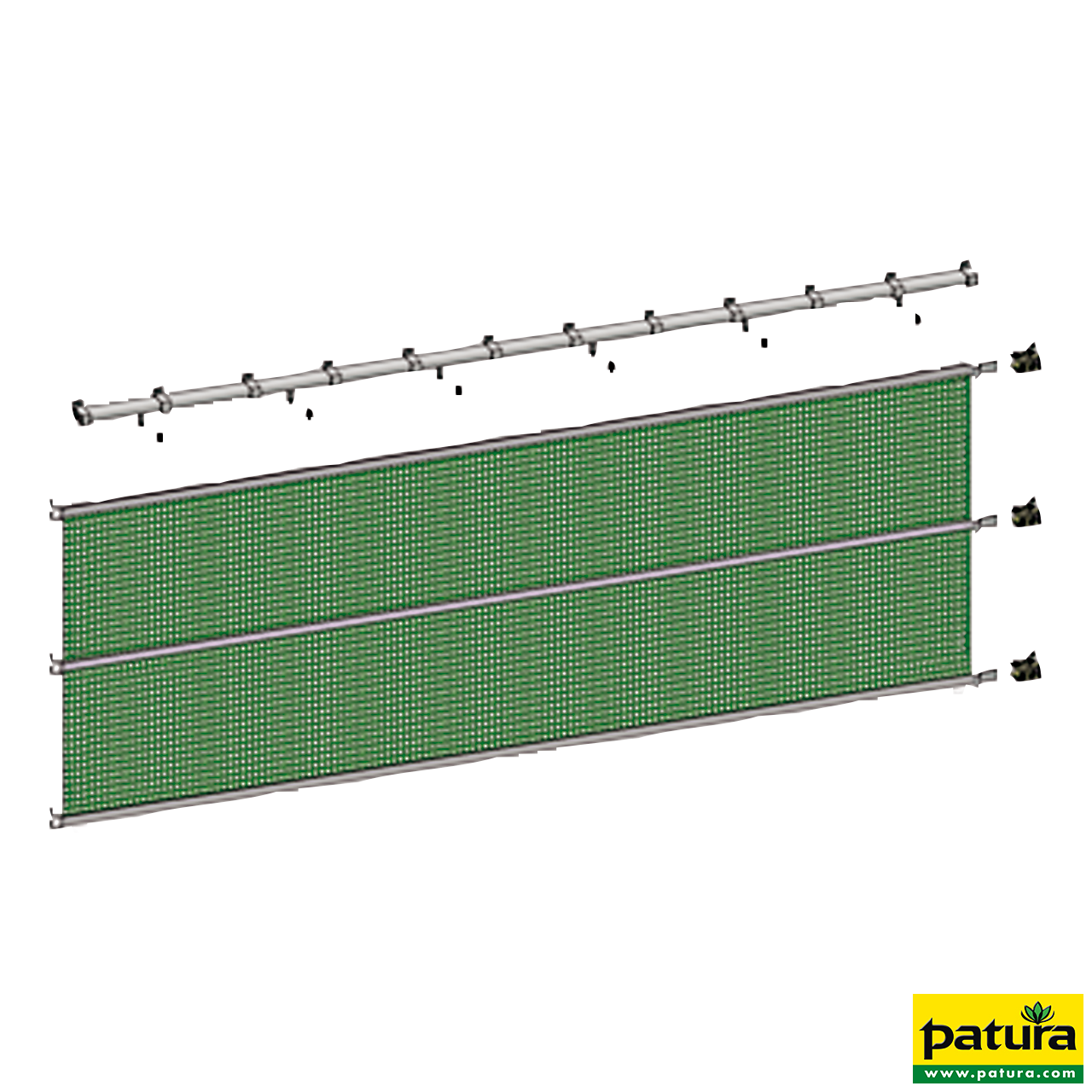 Windschutz-Spannpanele, Höhe 3,00 m Breite  4,00 m